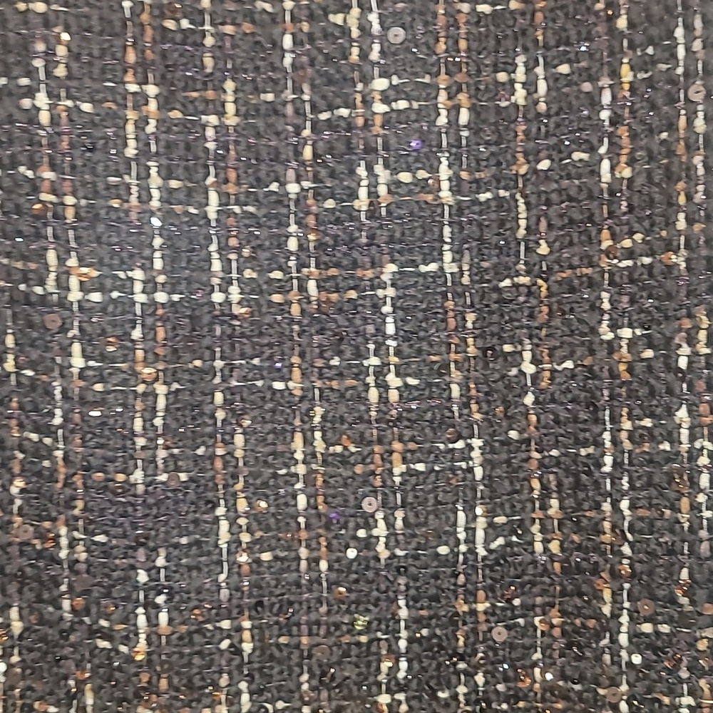 Lafayette 148 New York Tweed Wool Blend Brown Skirt With Embellished Hem Sz 2 - Picture 3 of 9